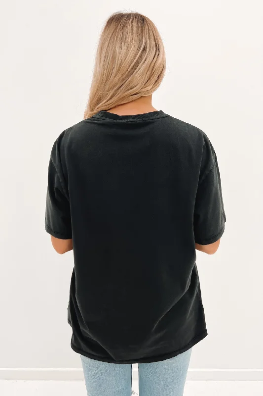 Above Tee Washed Black Welt Pockets Slit Pockets