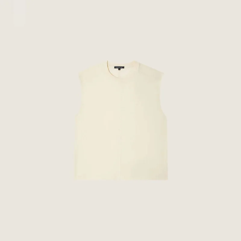 Apolline Tee-Shirt (Ecru) Relaxed Fit Short Blouse