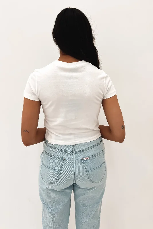 Athletics Slim Tee White Plaid T-Shirt Polka Dot Checkered