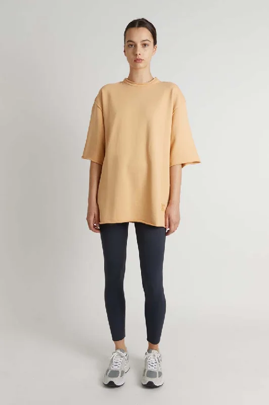 C&M Alexander Long Line Tee - Italian Clay Mesh Blend Leather Blend Suede Blend