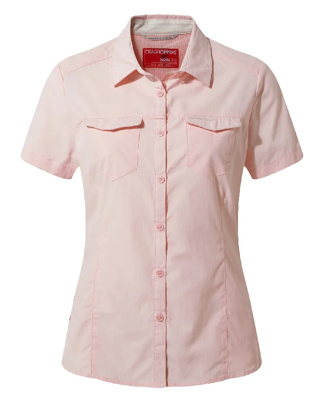 Craghoppers NosiLife Adventure Ladies Short Sleeved Shirt Comfortable Flowing Short Sleeve