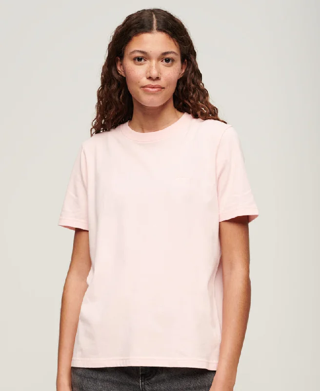Essential T Shirt | Pale Rose Pink Relaxed Cotton Short Shirt