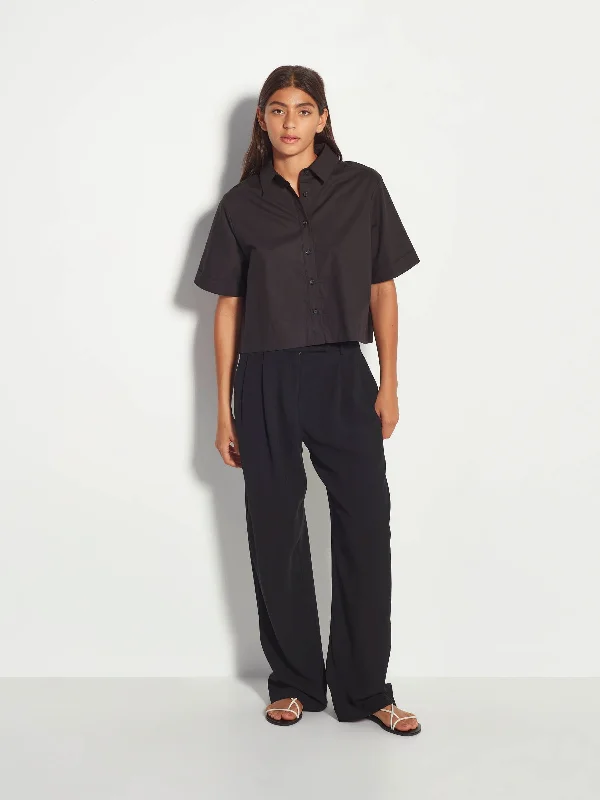 Everly Shirt (Organic Cotton) Black Comfortable Graphic Short Sleeve