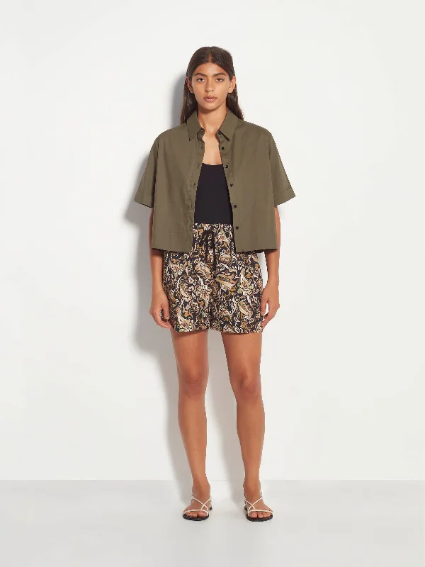 Everly Shirt (Organic Cotton) Olive Stylish Crew Neck Shirt