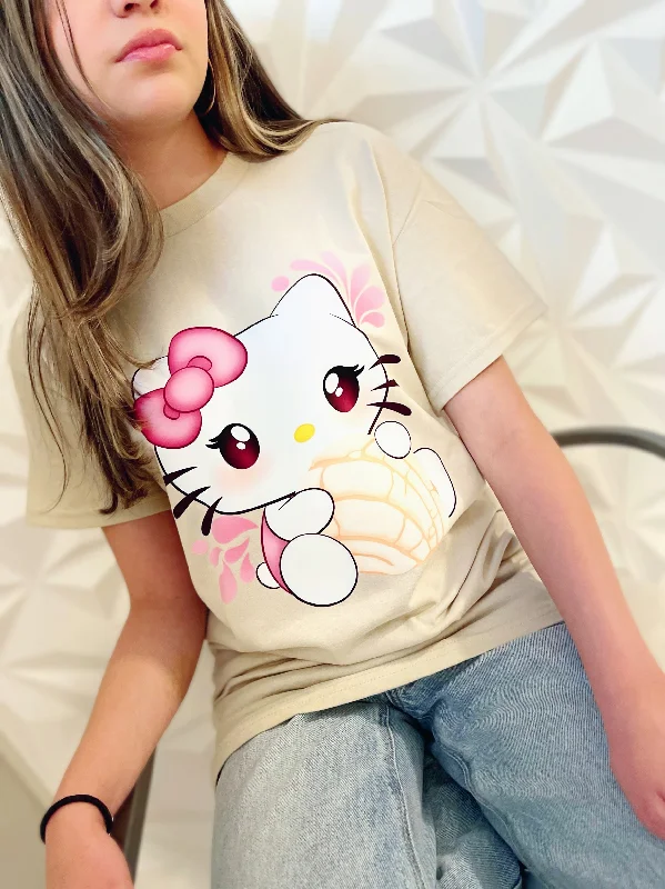 "Hello Concha" Tee Asymmetrical Pockets Print