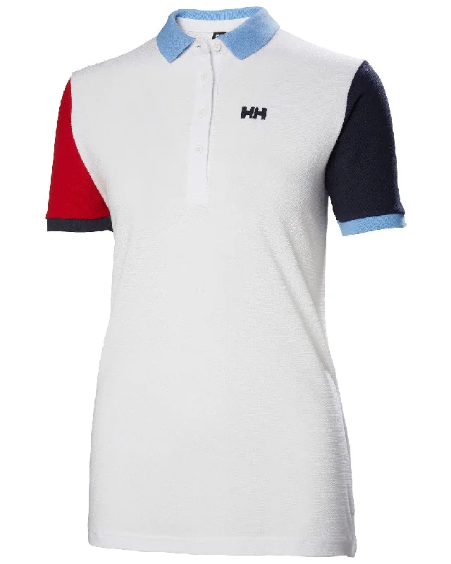 Helly Hansen Womens Pier Pique Polo Shirt Fashionable Plaid Short Sleeve