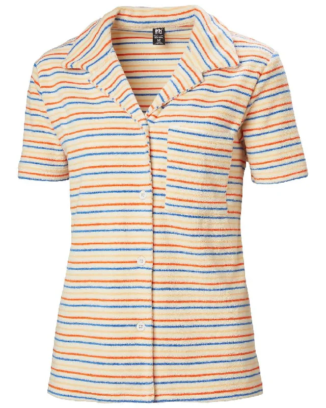 Helly Hansen Womens Siren Towelling Shirt Relaxed Cotton Short Blouse
