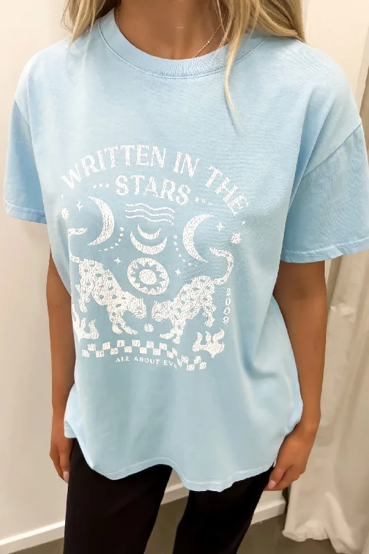 In The Stars Standard Tee Light Blue Handmade Hand-knitted Hand-woven
