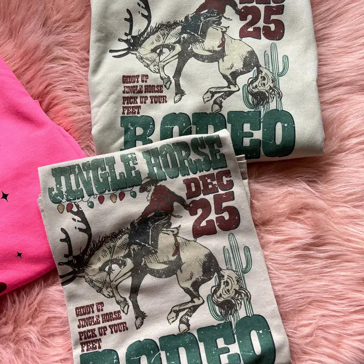 Jingle Horse Tee Striped Floral Plaid