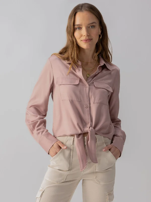 Lifetime Shirt Smokey Rose Elegant Silk Short Shirt