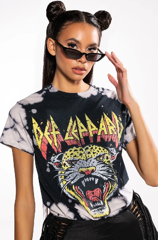 LOVE BITES TIE DYE GRAPHIC BAND TSHIRT Casual Plain Short Shirt