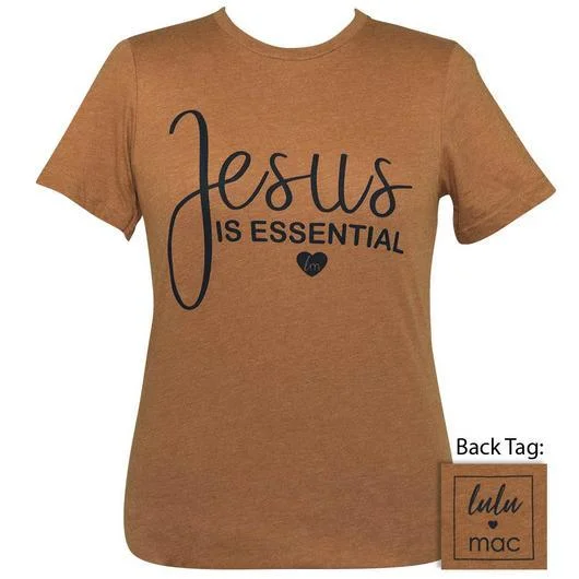 Lulu Mac Jesus Is Essential Tee Solid Print Embellished