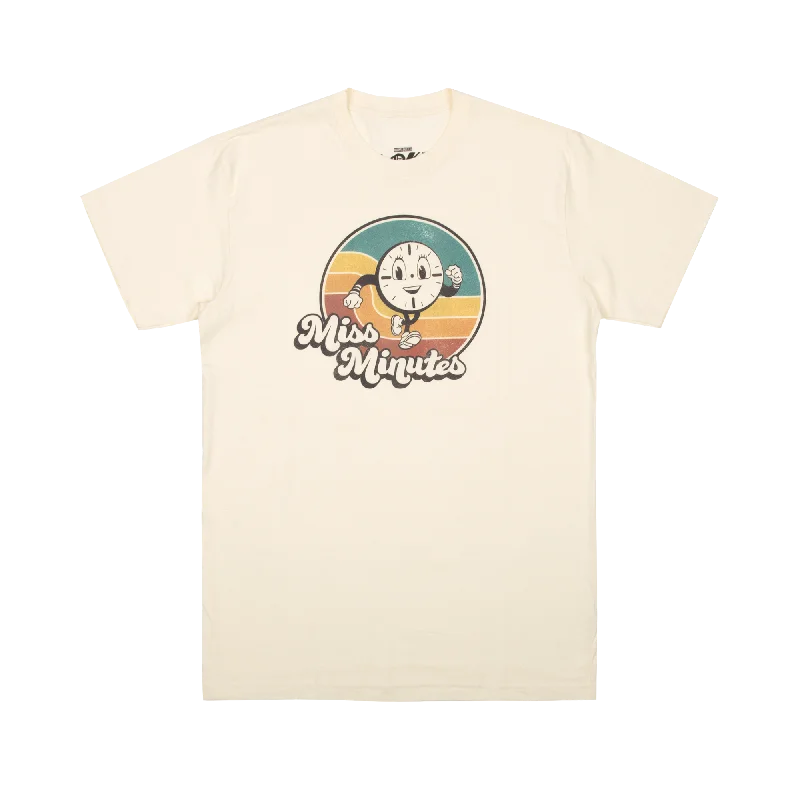 Retro Miss Minutes Natural Tee Elasticated Padded Insulated