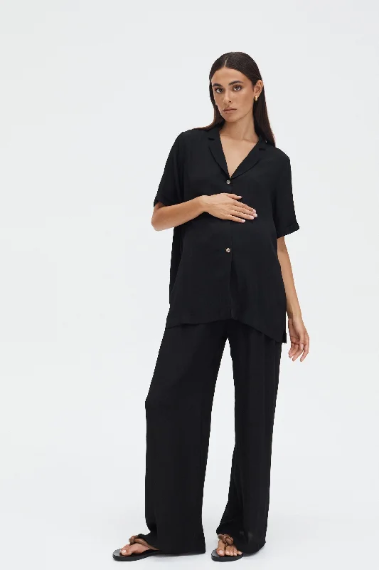 Holiday Rayon Shirt (Black) Comfortable Short Sleeve Tee