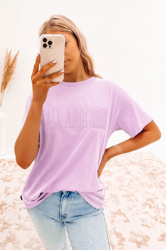 Old Favourite Tee Purple Iron Safe Non-Iron Wrinkle Free