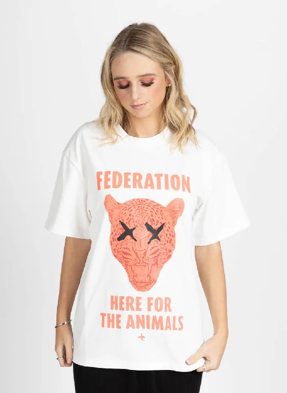 Our Tee - Animals Ribbed T-Shirt High Neck Heavyweight