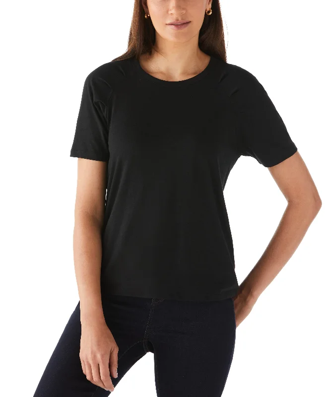 Pleated Raglan Sleeve Tee Lace Blend Ribbed Blend Corduroy Blend