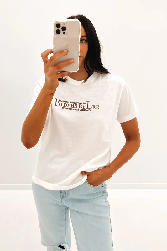 Relaxed Tee Vintage White Real Fur Shearling Chenille