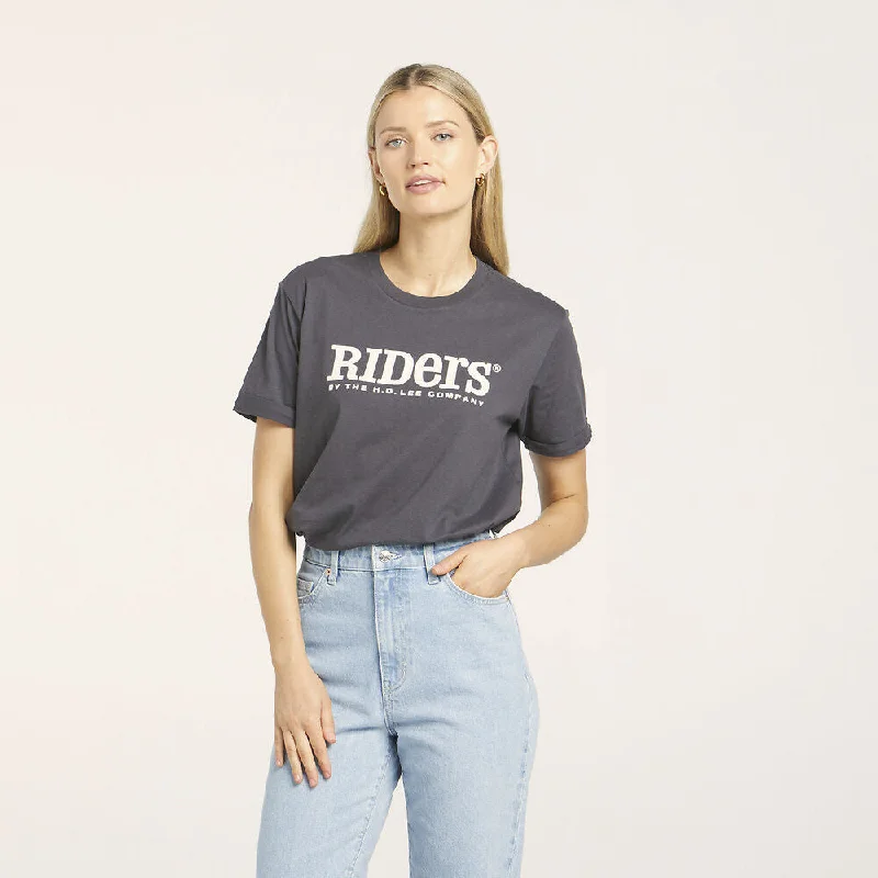 RIDERS RELAXED TEE GRAPHITE Machine Wash Dry Clean Hand Wash
