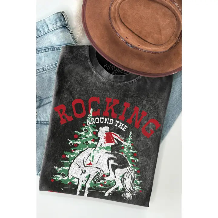 Rocking Around The Christmas Tree Tee Hooded Caped Shawl Collar