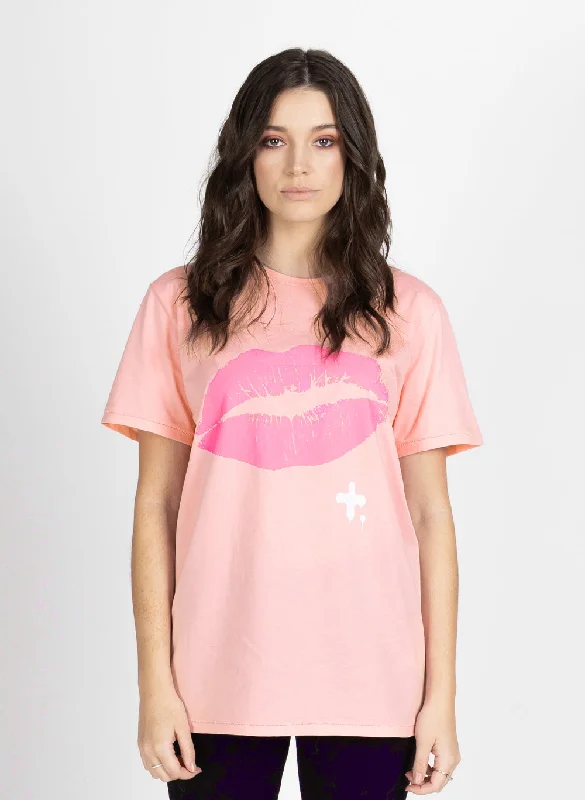 Rush Tee - Lips Cashmere Blend Cotton Blend Poly Blend