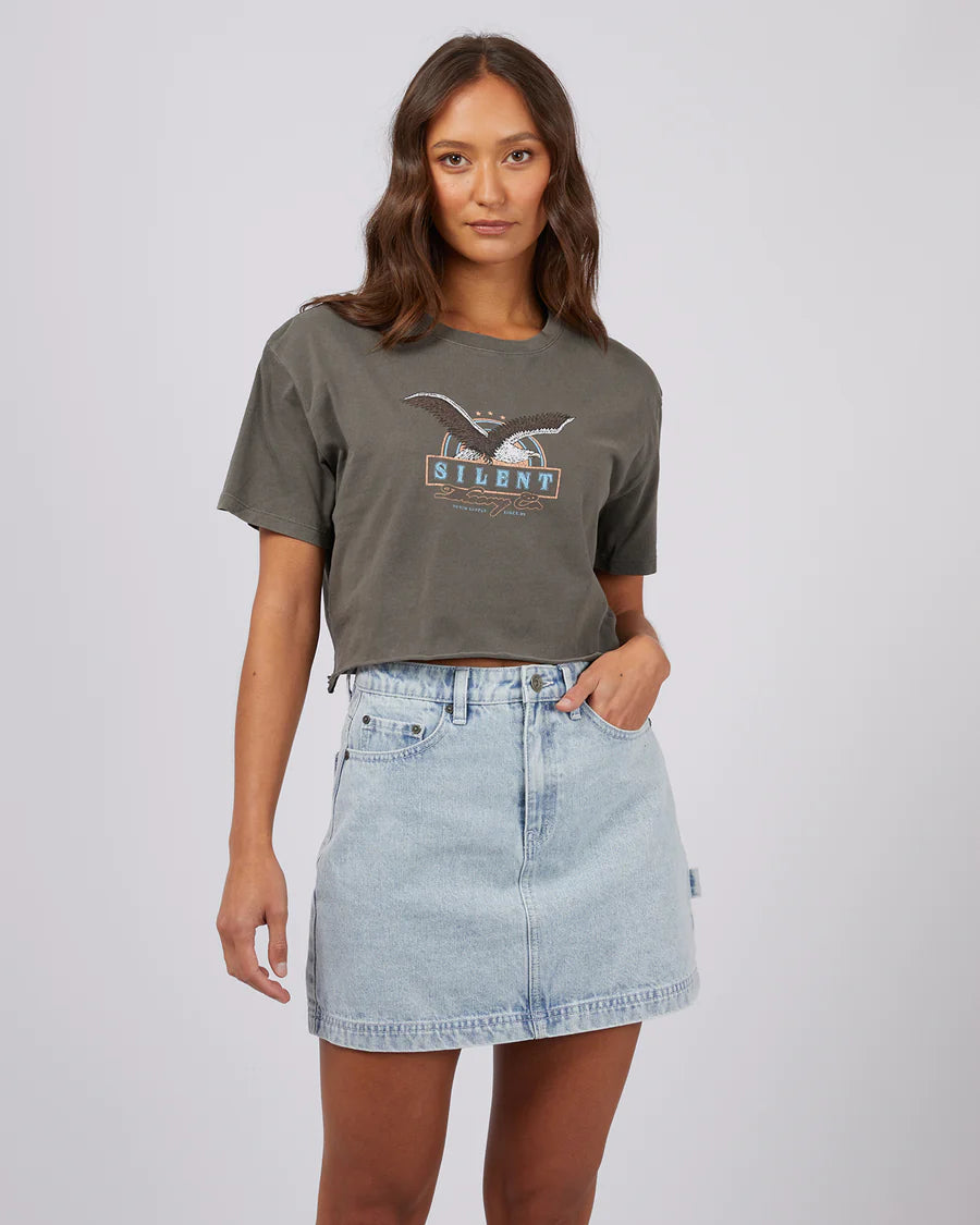 SILENT THEORY FALLOUT TEE COAL Cozy Warm Stylish