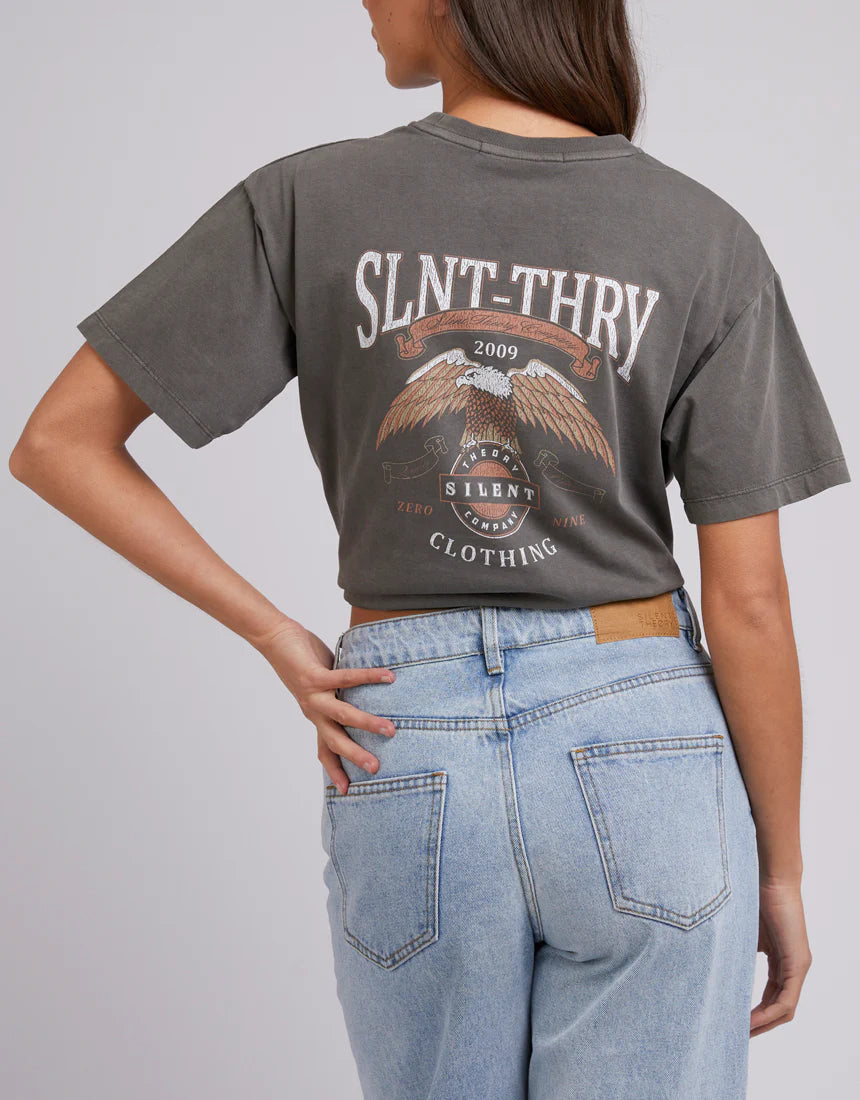 SILENT THEORY UNBREAKABLE TEE COAL Iron Safe Non-Iron Wrinkle Free