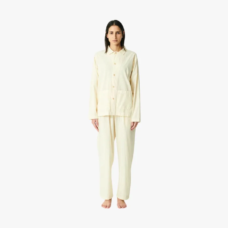 Skylar Poplin Shirt (Broken White) Cozy Summer Short Shirt