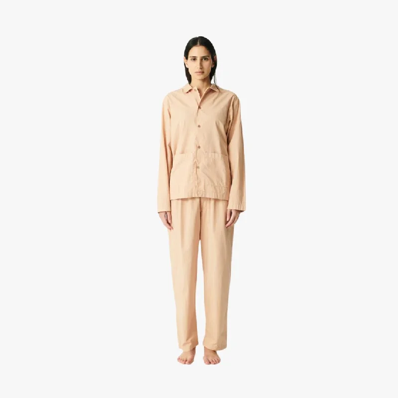 Skylar Poplin Shirt (Light Blush) Relaxed Button-Down Short Shirt