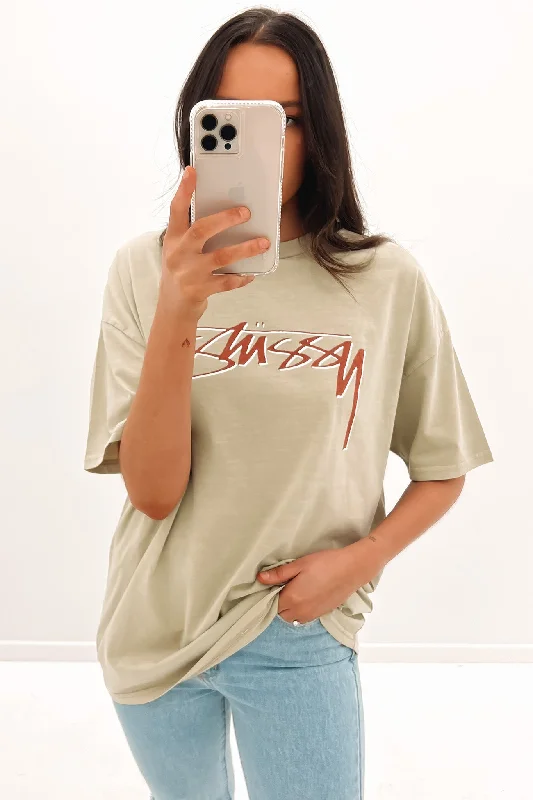 Smooth Stock Relaxed Tee Cement Anti-Pilling Machine Wash Handmade