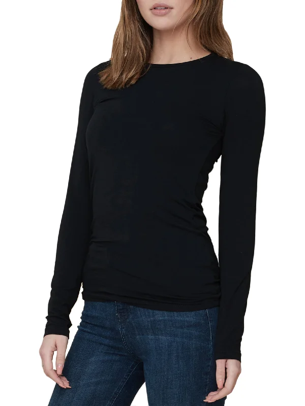 Soft Touch Longsleeve T Shirt Classic Cropped Short Sleeve
