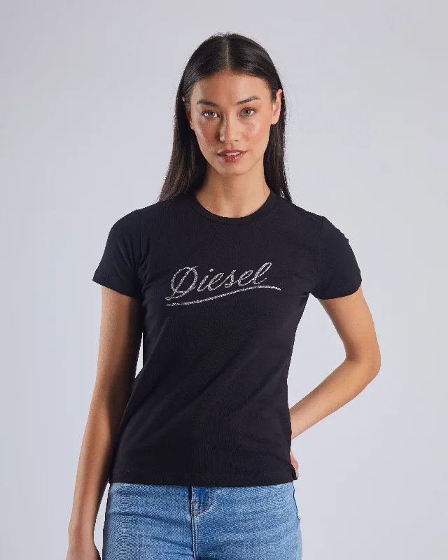 Lorenza Tee Black Chenille Blend Fleece Blend Nylon Blend