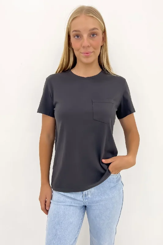 Taylor Tee Vintage Black Notch Collar Peter Pan Collar Cowl Neck