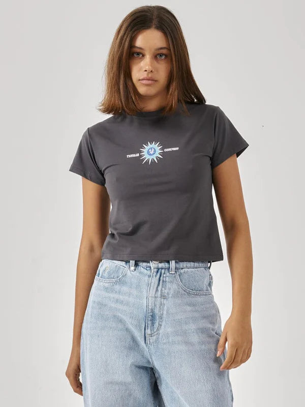 THRILLS UNLOCK YOUR MIND MINI TEE MERCH BLACK Satin Blend Silk Blend Wool Blend