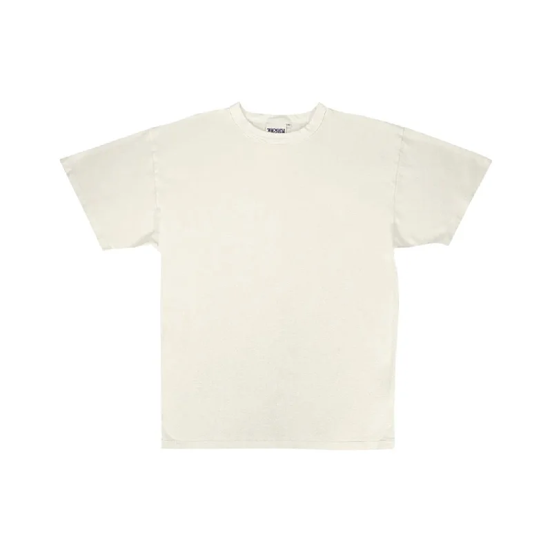 Vernon Tee (Washed White) Denim Fabric Leather Fabric Suede Fabric
