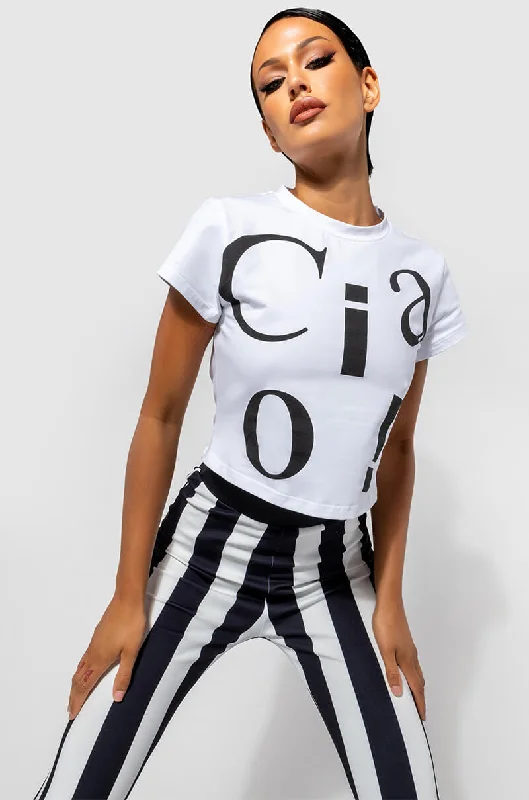 VITA BELLA GRAPHIC TSHIRT Casual Short Sleeve Top