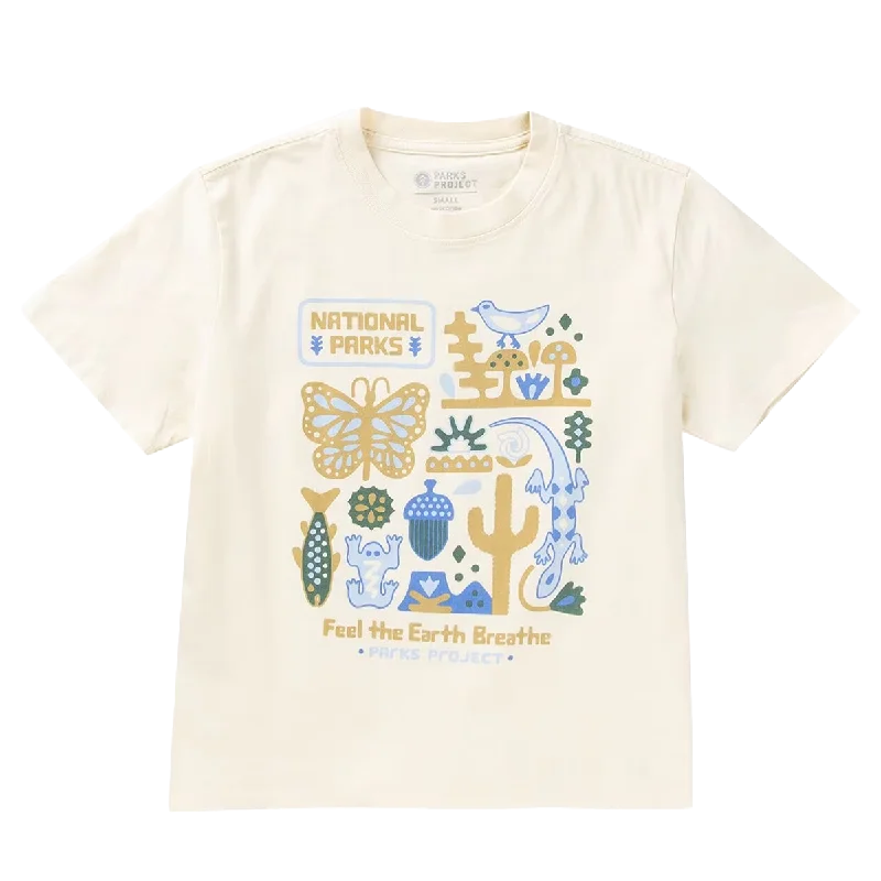 Women's Earth Breathe Collage Tee Terry Blend Velvet Blend Canvas Blend