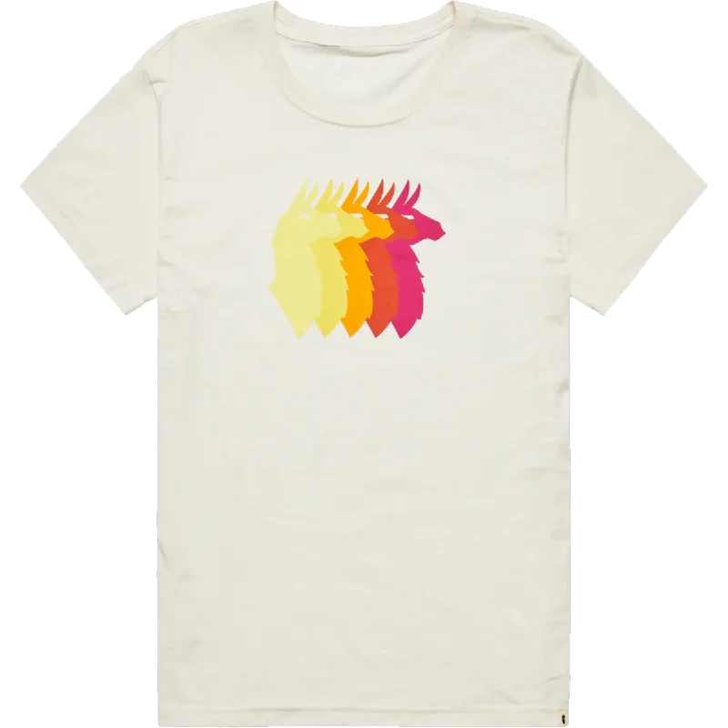 Women's Llama Sequence Organic T Shirt Relaxed Short Sleeve Tee