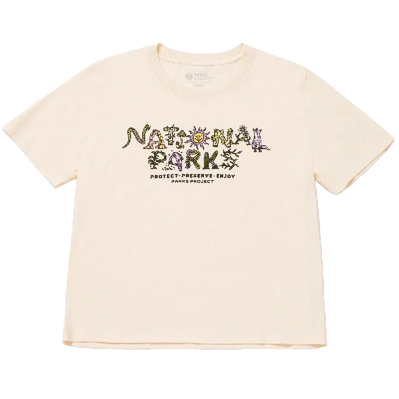 Women's National Parks 90s Doodle Tee Welt Pockets Slit Pockets Flap Pockets