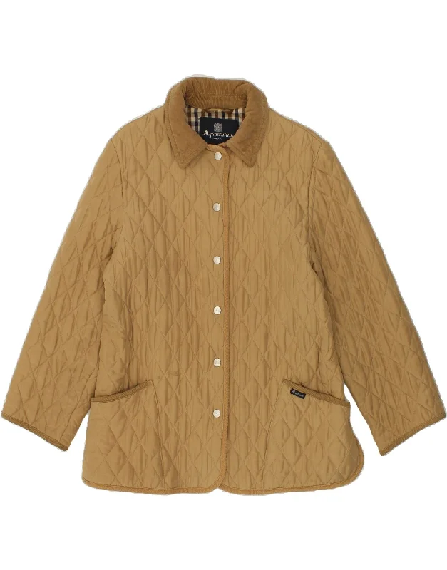 AQUASCUTUM Womens Quilted Jacket UK 16 Large Beige Polyester Quilted Jacket Puffer Jacket Insulated Jacket AQUASCUTUM Womens Quilted Jacket UK 16 Large Beige Polyester Quilted Jacket Puffer Jacket Insulated Jacket