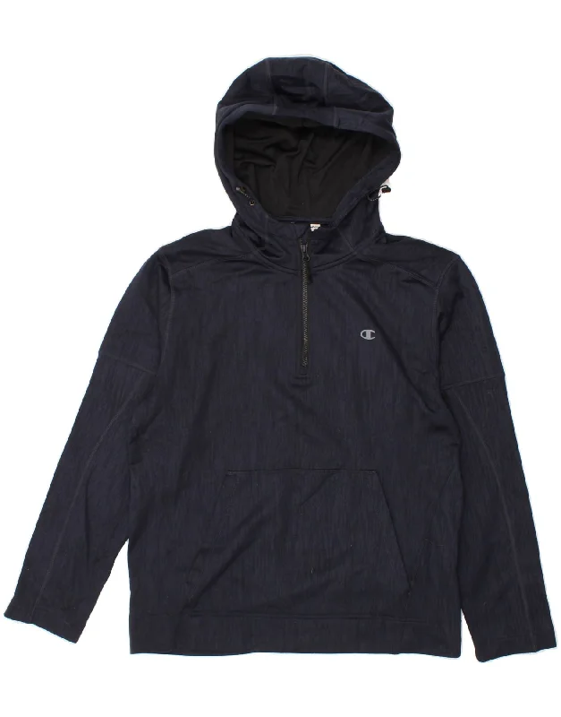 CHAMPION Womens Loose Fit Hooded Anorak Jacket UK 16 Large Navy Blue Insulated Jacket Fitted Jacket Loose Jacket CHAMPION Womens Loose Fit Hooded Anorak Jacket UK 16 Large Navy Blue Insulated Jacket Fitted Jacket Loose Jacket