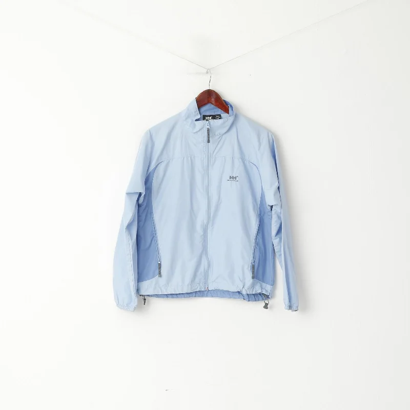 Helly Hansen Women L Jacket Blue Lightweight Zip Up Windbreaker Cropped Top Wool Fabric Cashmere Fabric Tweed Fabric Helly Hansen Women L Jacket Blue Lightweight Zip Up Windbreaker Cropped Top Wool Fabric Cashmere Fabric Tweed Fabric