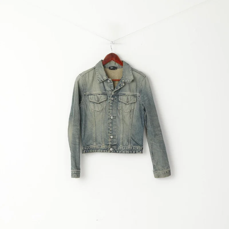 Diesel Women M (S) Denim Jacket Blue Faded Cotton made in Italy Jeans Top Elasticated Jacket Padded Jacket Insulated Jacket Diesel Women M (S) Denim Jacket Blue Faded Cotton made in Italy Jeans Top Elasticated Jacket Padded Jacket Insulated Jacket