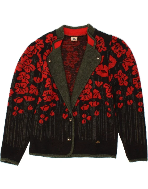 DOLOMITEN Womens 2 Button Knit Blazer Jacket EU 38 Medium Black Floral Elasticated Jacket Padded Jacket Insulated Jacket DOLOMITEN Womens 2 Button Knit Blazer Jacket EU 38 Medium Black Floral Elasticated Jacket Padded Jacket Insulated Jacket
