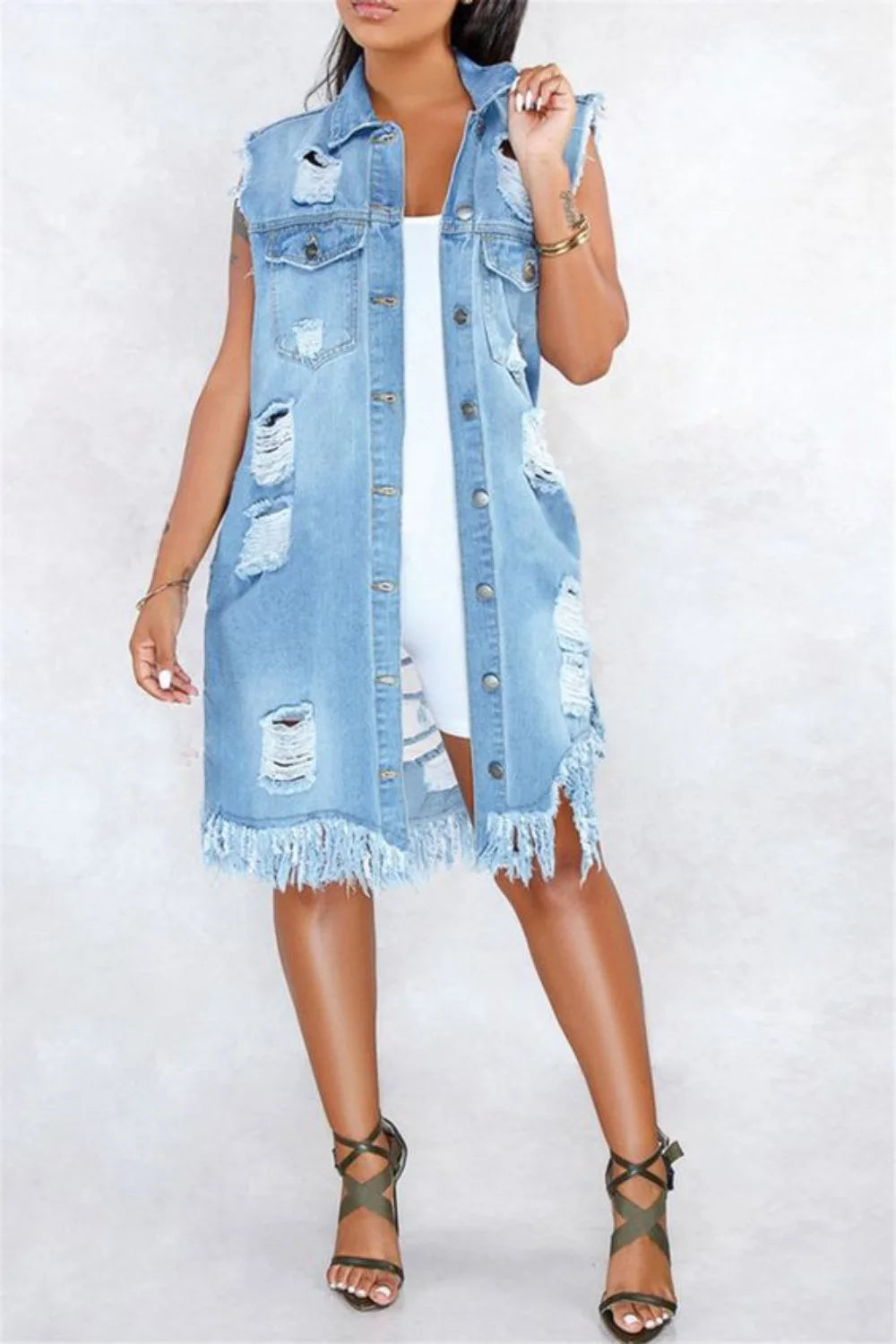 FZ Women's Hole Tassels Denim Turndown Collar Loose Jacket Herringbone Jacket Checkered Jacket Solid Jacket FZ Women's Hole Tassels Denim Turndown Collar Loose Jacket Herringbone Jacket Checkered Jacket Solid Jacket