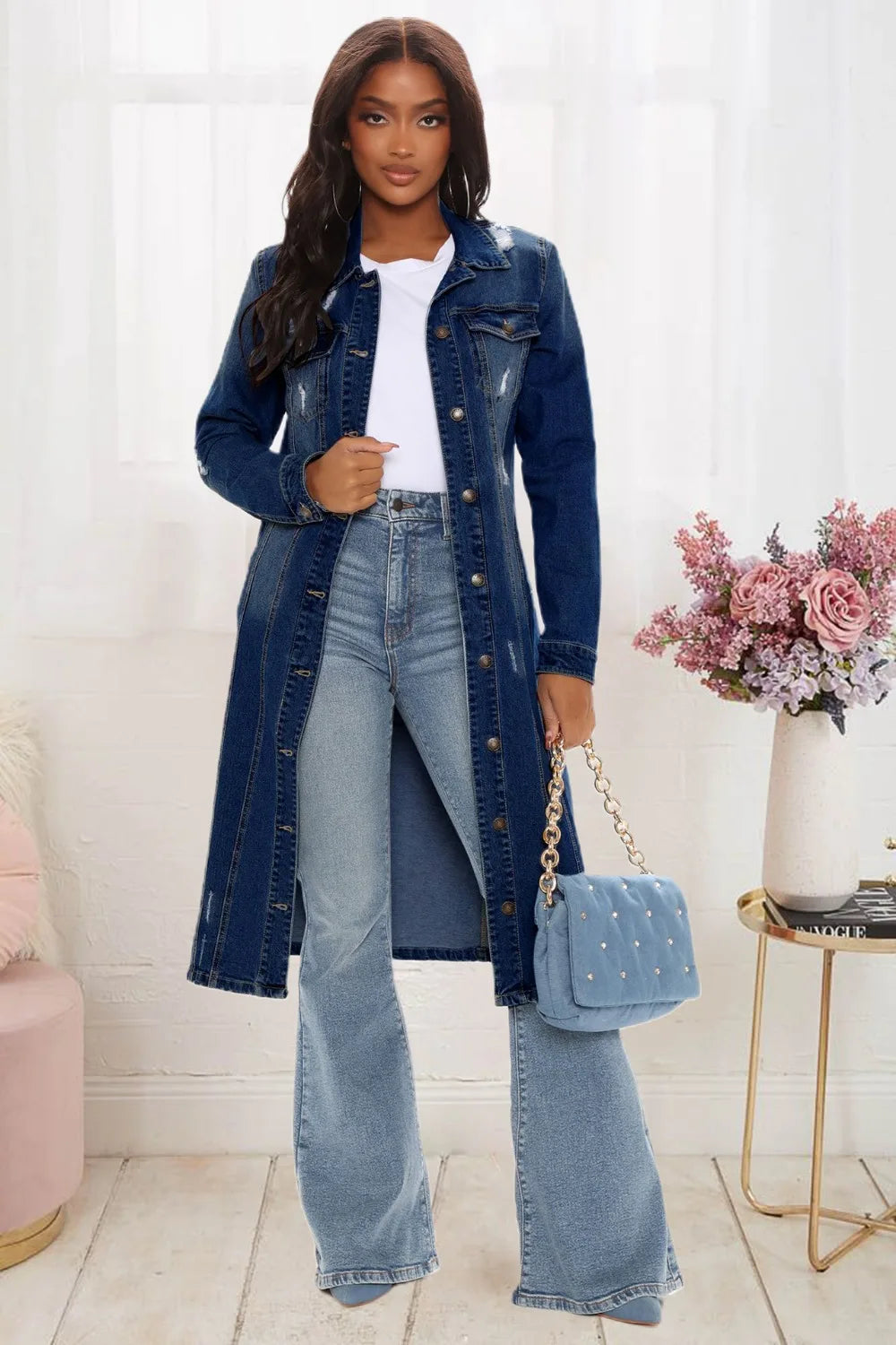 FZ Women's Hole Loose Turndown Collar Straight Denim Jacket Fitted Jacket Loose Jacket Oversized Jacket FZ Women's Hole Loose Turndown Collar Straight Denim Jacket Fitted Jacket Loose Jacket Oversized Jacket