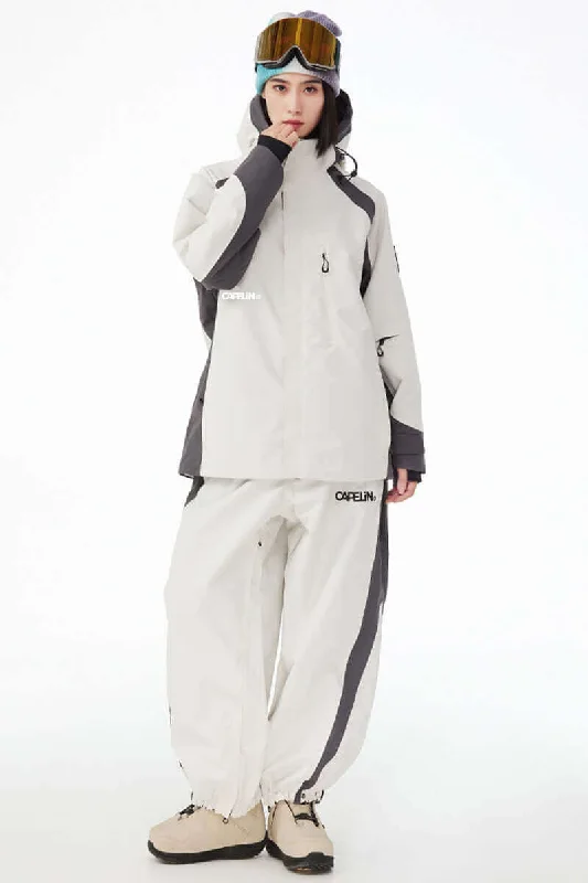 Flash Unisex Snowboard Jacket Toggled Jacket Drawstring Jacket Belted Jacket