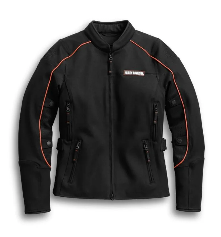 Harley-Davidson® Women's Fennimore Stretch Riding Jacket - 98162-18VW Front Pockets Side Pockets Patch Pockets Harley-Davidson® Women's Fennimore Stretch Riding Jacket - 98162-18VW Front Pockets Side Pockets Patch Pockets