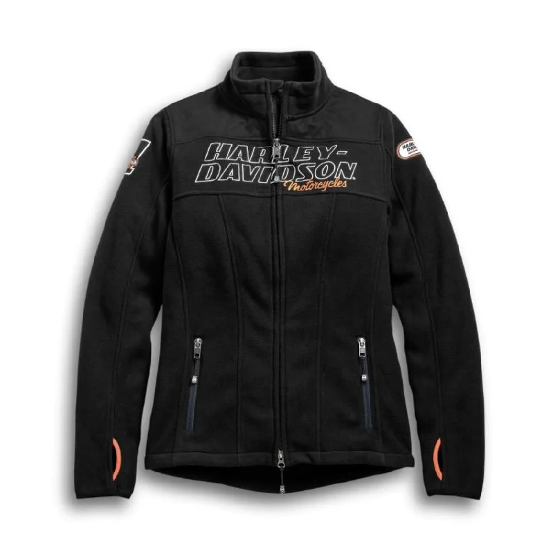 Harley-Davidson® Women's H-D Racing Fleece Jacket - Petite Fit - 98598-19VP Wool Jacket Cashmere Jacket Tweed Jacket Harley-Davidson® Women's H-D Racing Fleece Jacket - Petite Fit - 98598-19VP Wool Jacket Cashmere Jacket Tweed Jacket