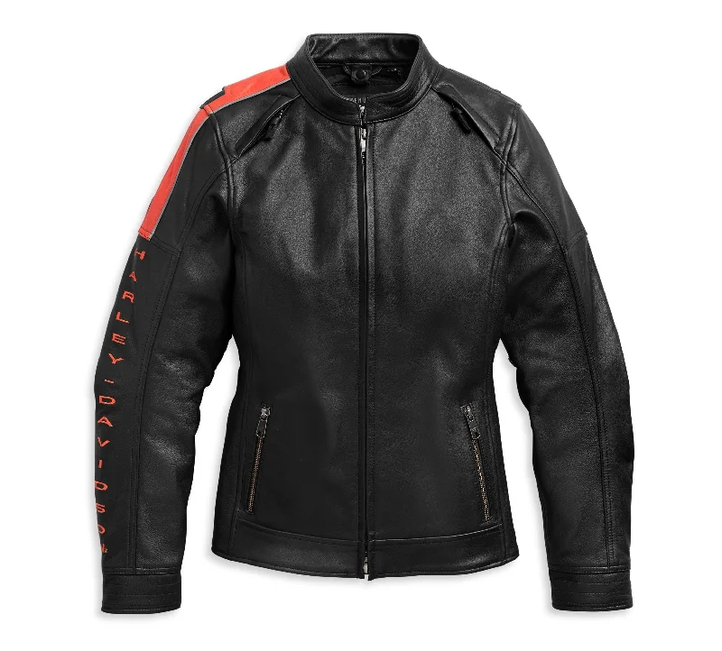 Harley-Davidson Women's HWY-100 3-in-1 Leather Jacket - 97016-21VW Fleece Jacket Down Jacket Parka Harley-Davidson Women's HWY-100 3-in-1 Leather Jacket - 97016-21VW Fleece Jacket Down Jacket Parka